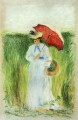 傘を持つ若い女性 カミーユ・ピサロ